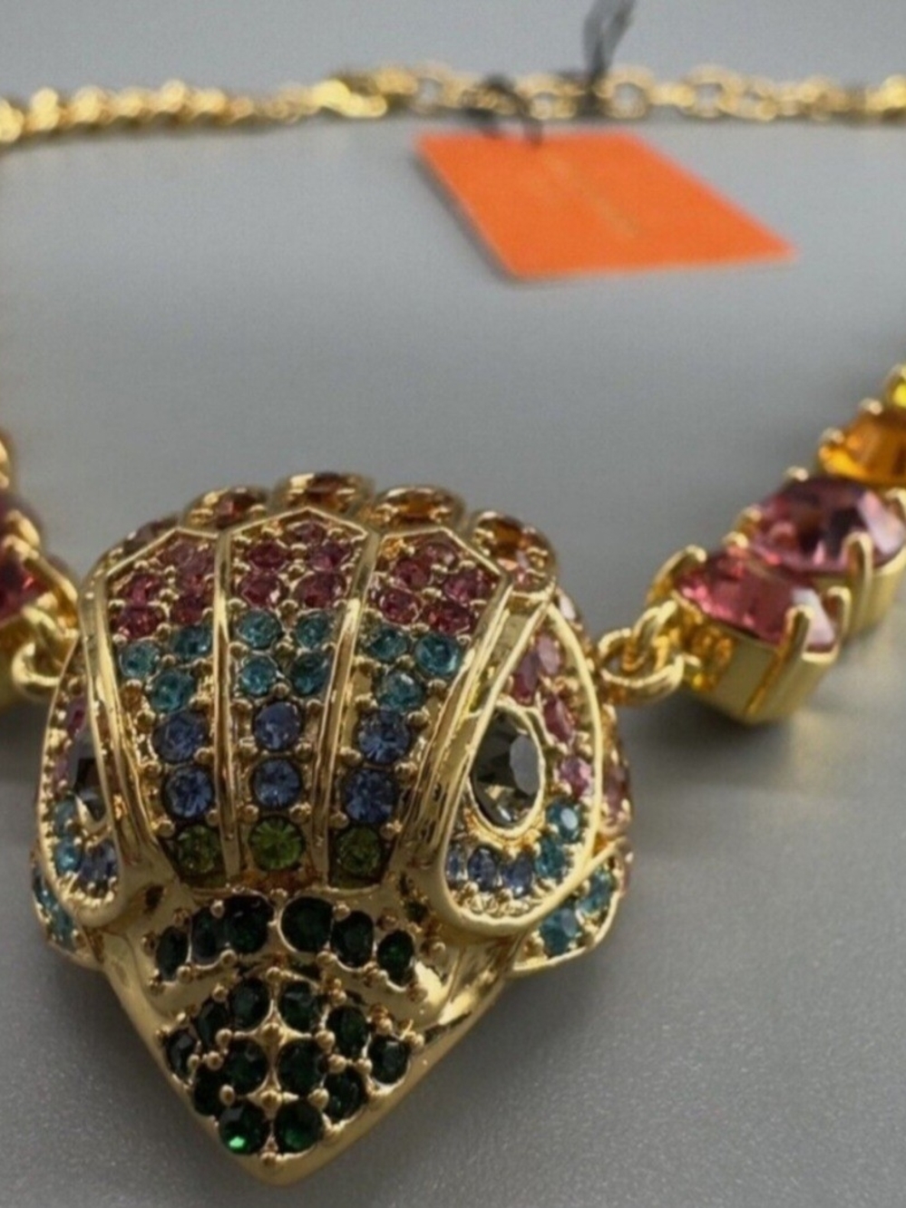 Kurt Geiger London Encrusted Swarovski Necklace & Ring : Size 8 - Picture 2 of 6